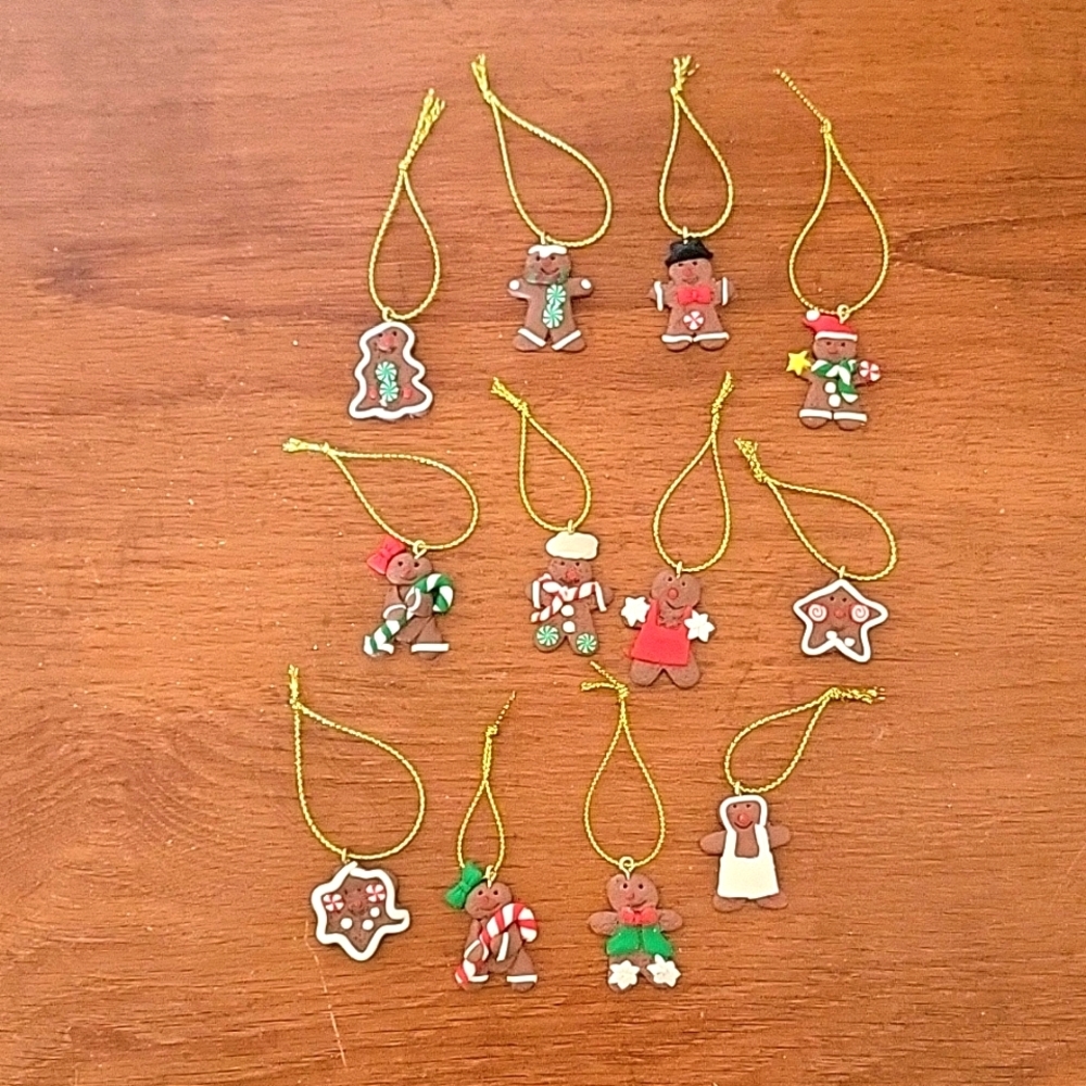 12 Mini Gingerbread Ornaments
